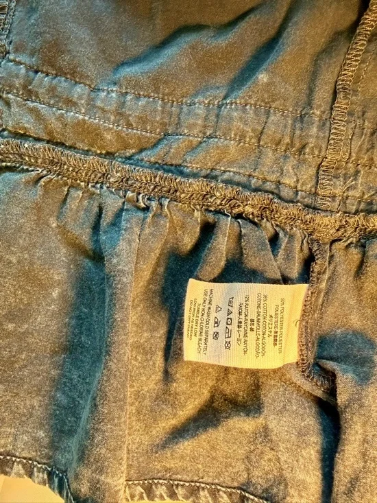 Free People When Worlds Meet Hoodie Large Gray Black Distressed Zip Sweatshirt - Picture 15 of 15